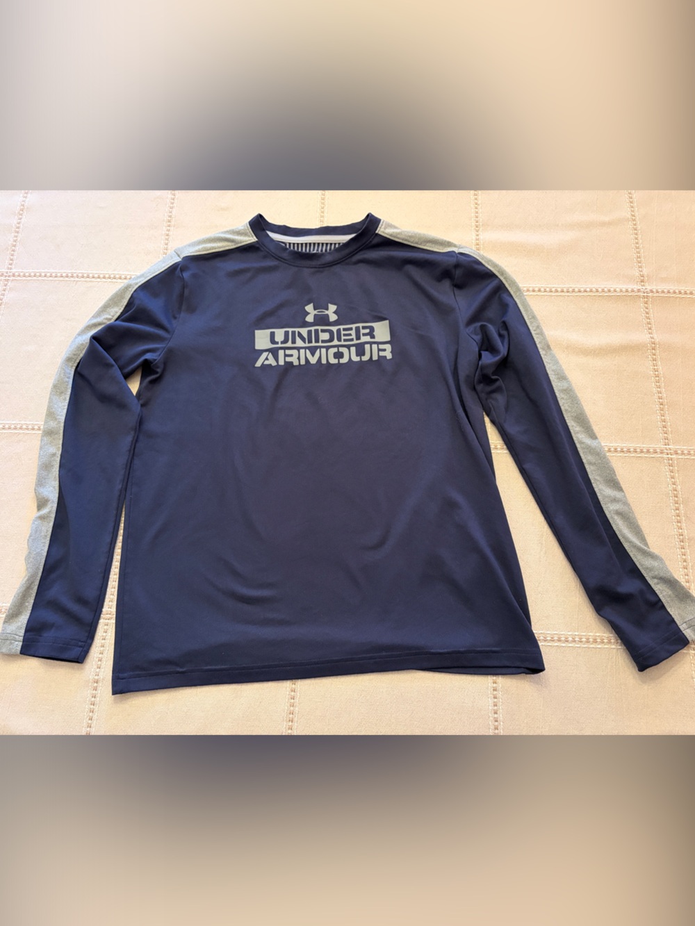 Under Armour Navy & Gray Performance Long Sleeve Top